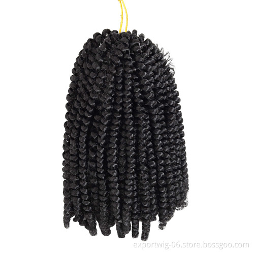Factory Price Crochet Braid Curly Twist Hair Synthetic Fluffy Hair Extension Spring Twist Hair